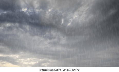 heavy rain on sky with clouds - nice weather bg - photo of nature - Powered by Shutterstock