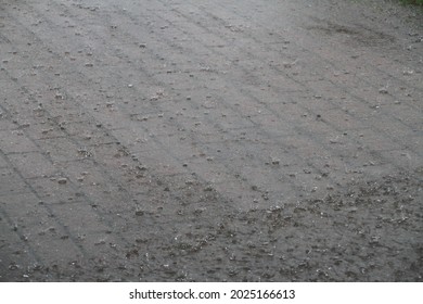 Heavy Rain Washes Away Paving Stones