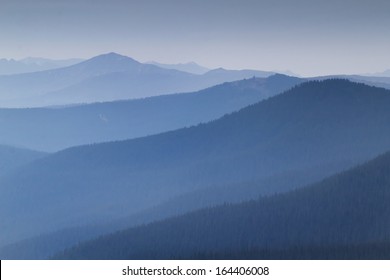 Heavy Smoke From Forest Fires Near Vail Colorado Obscures The Distant Mountain Views On This Fall Morning.