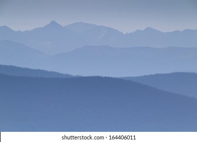 Heavy Smoke From Forest Fires Near Vail Colorado Obscures The Distant Mountain Views On This Fall Morning.