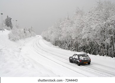 Heavy Snow On The Road