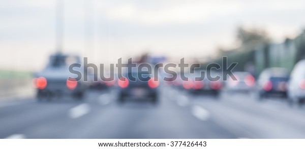 heavy traffic on the\
highway