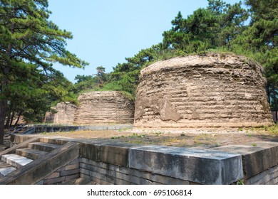 HEBEI, CHINA - Jul 06 2016: Yuling Consort Tomb at Eastern Qing tombs (Qianlong Emperor's concubines and Consort Tombs). a famous historic site (UNESCO World Heritage) in Zunhua, Hebei, China.