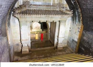 HEBEI, CHINA - Jul 06 2016: Xiangfei Tomb in Yuling Consort Tomb (Qianlong Emperor's concubines and Consort Tombs) at Eastern Qing tombs (UNESCO World Heritage) in Zunhua, Hebei, China.
