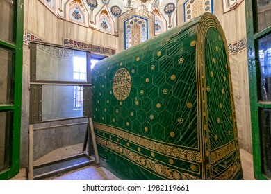 Hebron, April 2016; The Mausoleum Of The Prophet Abraham In The City Of Hebron. The Ibrahim Complex, Where Many Prophets Are Buried, Is One Of The Controversial Shrines Among Muslims And Jews.