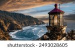 Heceta Head lighthouse on the southern Oregon coast near Florence.