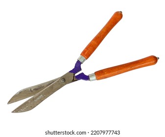 Hedge Pruning Shears Isolated On A White Background