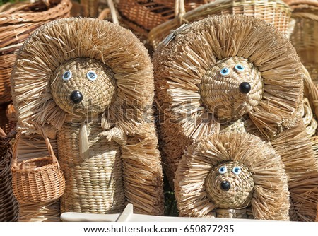 Hedgehog from straw