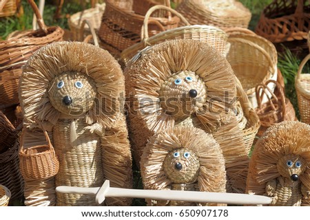 Hedgehog from straw