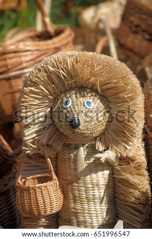 Hedgehog from straw
