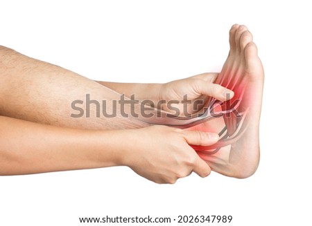 heel muscle pain white background heel injury