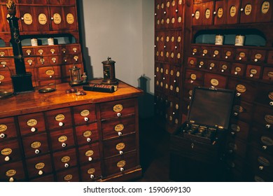 Heidelberg, Germany - June 5, 2019 : Heidelberg Castle Pharmacy Museum