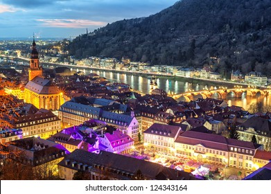 Heidelberg, Germany At Night