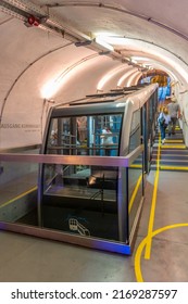 Heidelberg, Germany, September 17, 2020: Mountain Cable Car Leading To Königstuhl Hill In Heidelberg, Germany