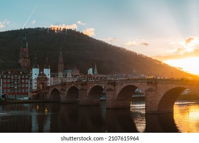 Heidelberg Shot During Sunset In Winter