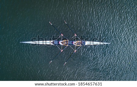Heidelberg - sports rowing boat drone shot