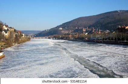 Heidelberg Winter - Frozen Neckar