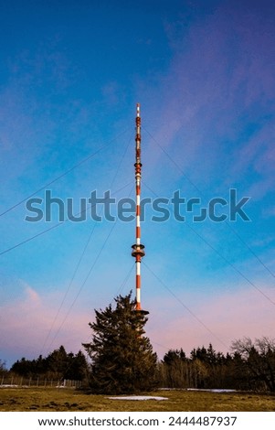 Heidelstein, Rhön, radio mast, transmitter, radio tower, antenna, radio, communication, technology, transmitter