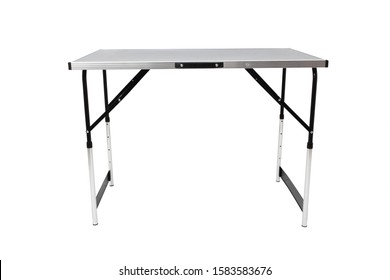 Height Adjustable Wallpaper Foldable Pasting Table with MDF Top and Aluminium Frame. Isolated with handmade clipping path.