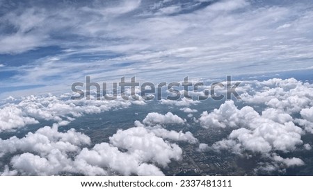 The height of the clouds seen in the beautiful sky