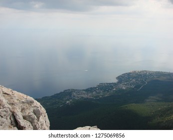 at the height of the mountain