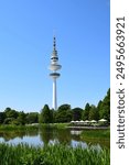 Heinrich Hertz TV tower over Planten un Blomen park, Hamburg, Germany