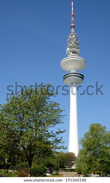 Heinrichhertzturm Radio Telecommunication Tower Landmark Hamburg Stock 