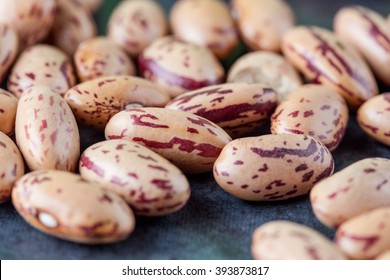 Heirloom Beans Extreme Closeup. Shallow Depth Of Field