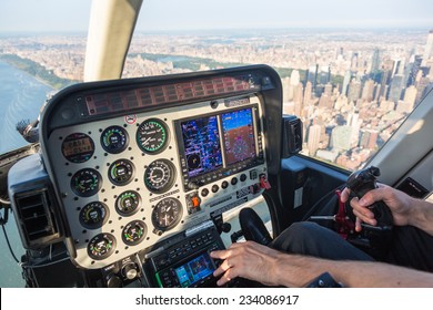 Helicopter Control Panel View While Flying Stock Photo 234086917 ...