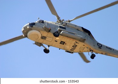 Helicopter flying low...