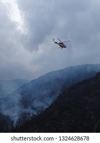 Helicopter in Forest Fire