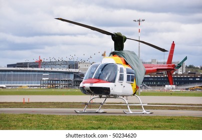 Helicopter at heliport