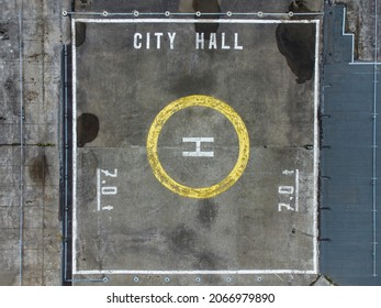 helicopter landing pad top view