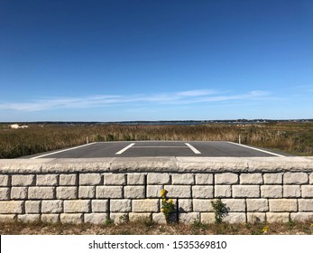 The Helicopter Pad By The Beach In Southampton, Long Island, NY.