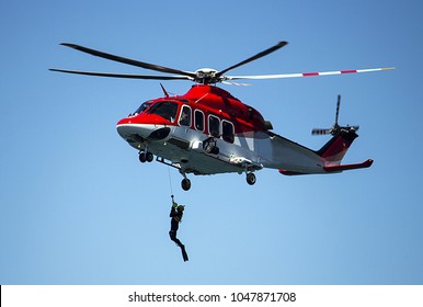 Helicopter Rescue At Sea