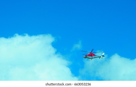 Helicopter in the sky