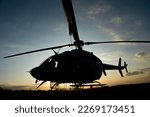 helicopter sunset aircraft bell 207 