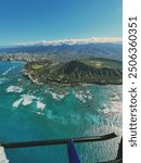 Helicopter tour over Honolulu hawaii