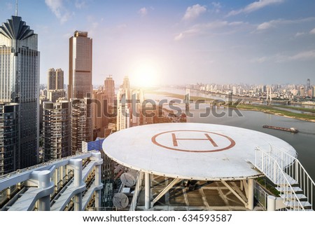 helipad on roof top building