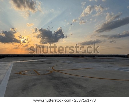 Helipad view of the sunset
