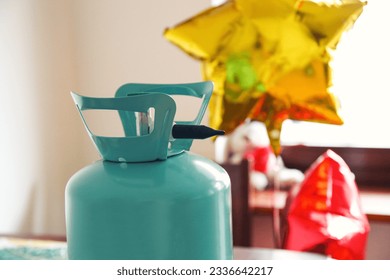 helium tank with balloons. Inflating balloons with helium at home. Balloons do not fly, various problems when inflating balloons with helium
