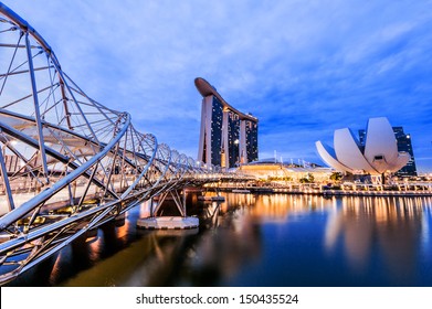 Helix Bridge Singapore Travel Landmark