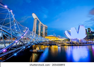 Helix Bridge Singapore Travel Landmark