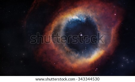 The Helix Nebula in deep space. Elements of this image furnished by NASA