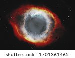 The Helix Nebula or NGC 7293 in the constellation Aquarius. 
Elements of this image are furnished by NASA.