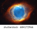 The Helix Nebula or NGC 7293 in the constellation Aquarius. 
Elements of this image are furnished by NASA.