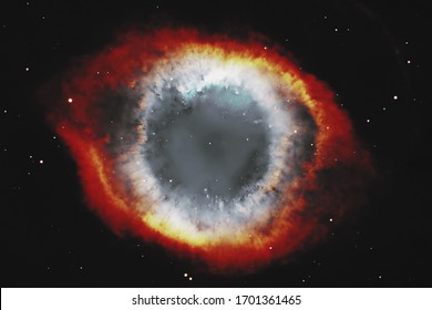 The Helix Nebula or NGC 7293 in the constellation Aquarius. Elements of this image are furnished by NASA.