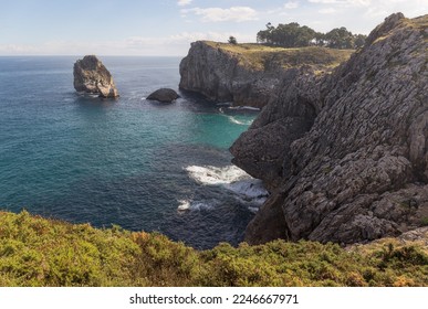 Hell Cliffs Coastal Path, Acantilados del Infierno Trail in Asturias, Spain - Powered by Shutterstock