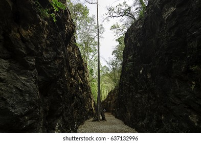 Hell Fire Pass, built by Allied POW's and conscripted Asian laborers during World War II