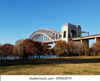 Hell Gate Bridge In Astoria Park, Queens